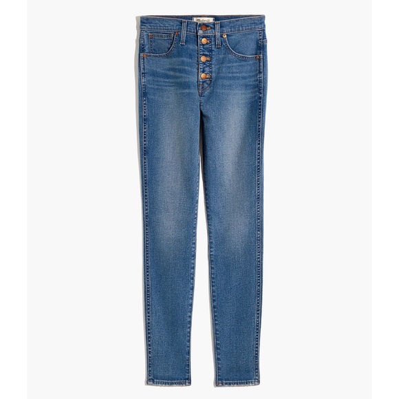 NWT Madewell High Waist skinny jeans - Button Fly Premium Denim 25 - Picture 3 of 13